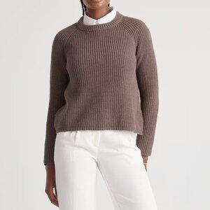 Quince Fisherman Cotton Sweater Sz S